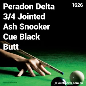 Peradon Delta 3/4 Jointed Ash Snooker Cue Black Butt