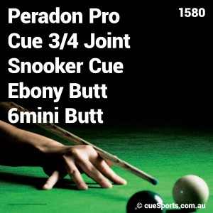 Peradon Pro Cue 3/4 Joint Snooker Cue Ebony Butt 6mini Butt