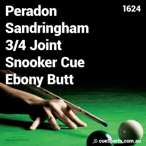 Peradon Sandringham 3/4 Joint Snooker Cue Ebony Butt