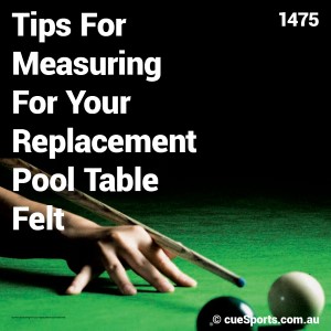Tips For Measuring For Your Replacement Pool Table Cloth