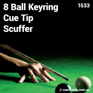 8 Ball Keyring Cue Tip Scuffer
