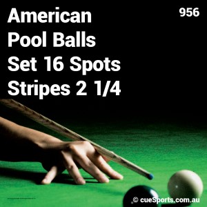 American Pool Balls Set 16 Spots Stripes 2 1 4