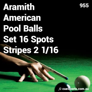 Aramith American Pool Balls Set 16 Spots Stripes 2 1 16