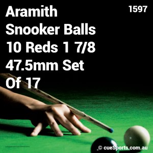 Aramith Snooker Balls 10 Reds 1 7 8 47 5mm Set Of 17