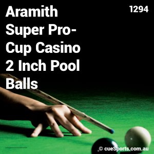 SUPER PRO POOL BALLS MATCH 2" REDS & YELLOWS IN CASE WITH 1 7/8" TV CUE BALL 