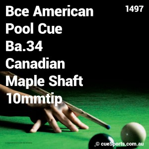 Bce American Pool Cue Ba.34 Canadian Maple Shaft 10mmtip