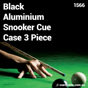 Black Aluminium Snooker Cue Case 3 Piece