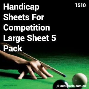 Handicap Sheets For Competition Large Sheet 5 Pack