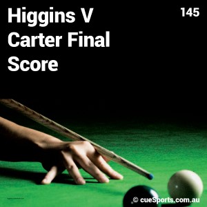 Higgins V Carter Final Score