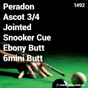 Peradon Ascot 3 4 Jointed Snooker Cue Ebony Butt 6mini Butt