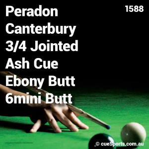 Peradon Canterbury 3 4 Jointed Ash Cue Ebony Butt 6mini Butt