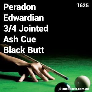 Peradon Edwardian 3 4 Jointed Ash Cue Black Butt