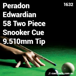 Peradon Edwardian 58 Two Piece Snooker Cue 9 510mm Tip