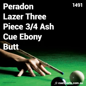 Peradon Lazer Three Piece 3 4 Ash Cue Ebony Butt