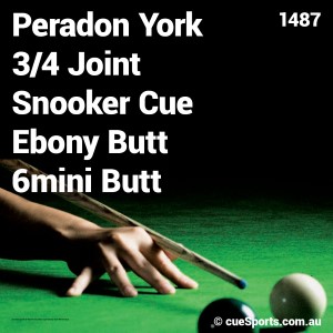 Peradon York 3 4 Joint Snooker Cue Ebony Butt 6mini Butt