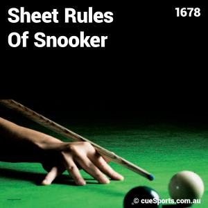 Sheet Rules Of Snooker