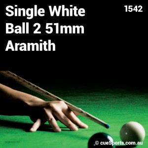 Single White Ball 2 51mm Aramith
