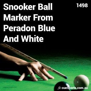 Snooker Ball Marker From Peradon Blue And White