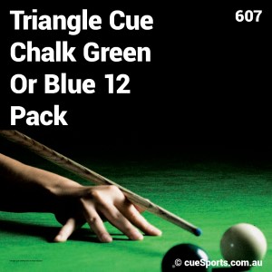 Triangle Cue Chalk Green Or Blue 12 Pack