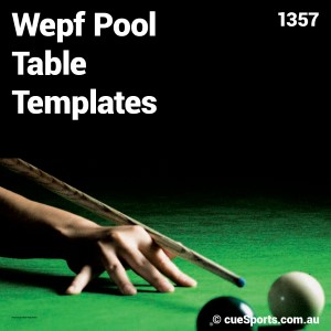 Wepf Pool Table Templates