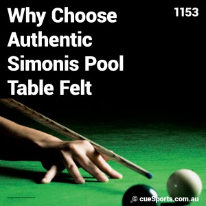 Why Choose Authentic Simonis Pool Table Felt
