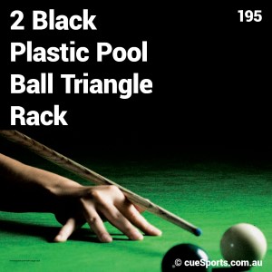 2 Black Plastic Pool Ball Triangle Rack