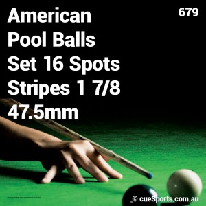American Pool Balls Set 16 Spots Stripes 1 7 8 47 5mm