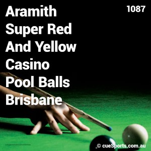 Aramith Super Red And Yellow Casino Pool Balls Brisbane