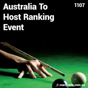 Australia To Host Ranking Event