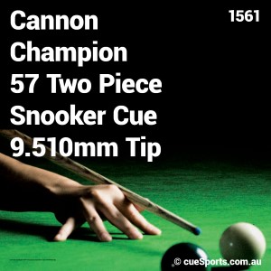 Cannon Champion 57 Two Piece Snooker Cue 9 510mm Tip