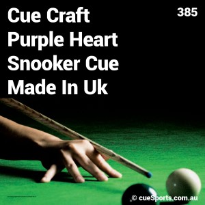Cue Craft Purple Heart Snooker Cue Made In Uk