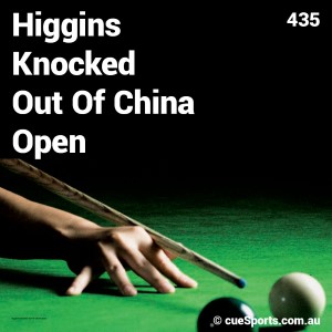 Higgins Knocked Out Of China Open