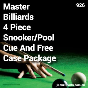 Master Billiards 4 Piece Snooker Pool Cue And Free Case Package