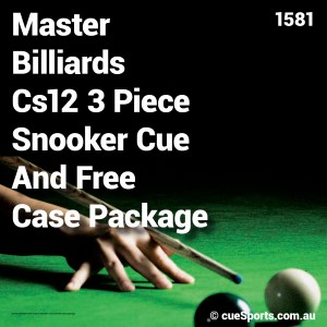 Master Billiards Cs12 3 Piece Snooker Cue And Free Case Package