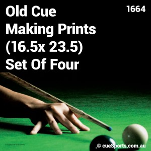 Old Cue Making Prints 16.5x 23.5 Set Of Four