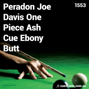 Peradon Joe Davis One Piece Ash Cue Ebony Butt