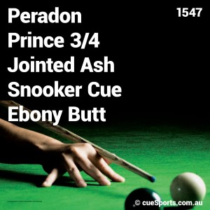 Peradon Prince 3 4 Jointed Ash Snooker Cue Ebony Butt