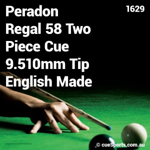 Peradon Regal 58 Two Piece Cue 9.510mm Tip English Made