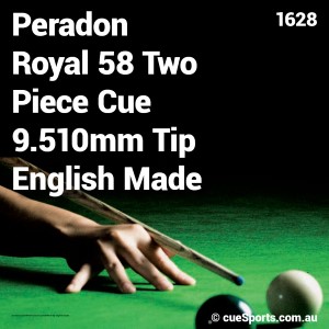 Peradon Royal 58 Two Piece Cue 9.510mm Tip English Made