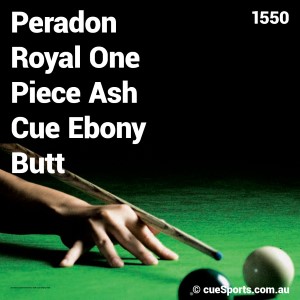 Peradon Royal One Piece Ash Cue Ebony Butt