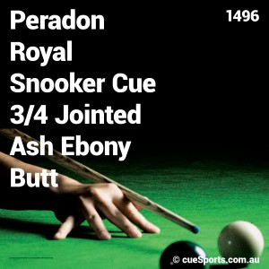 Peradon Royal Snooker Cue 3 4 Jointed Ash Ebony Butt