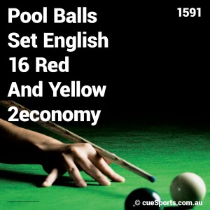 Pool Balls Set English 16 Red And Yellow 2economy