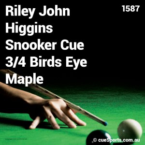 Riley John Higgins Snooker Cue 3 4 Birds Eye Maple