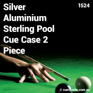 Silver Aluminium Sterling Pool Cue Case 2 Piece